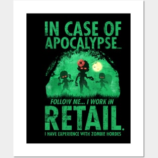 Retail Worker Funny Zombie Halloween Posters and Art
